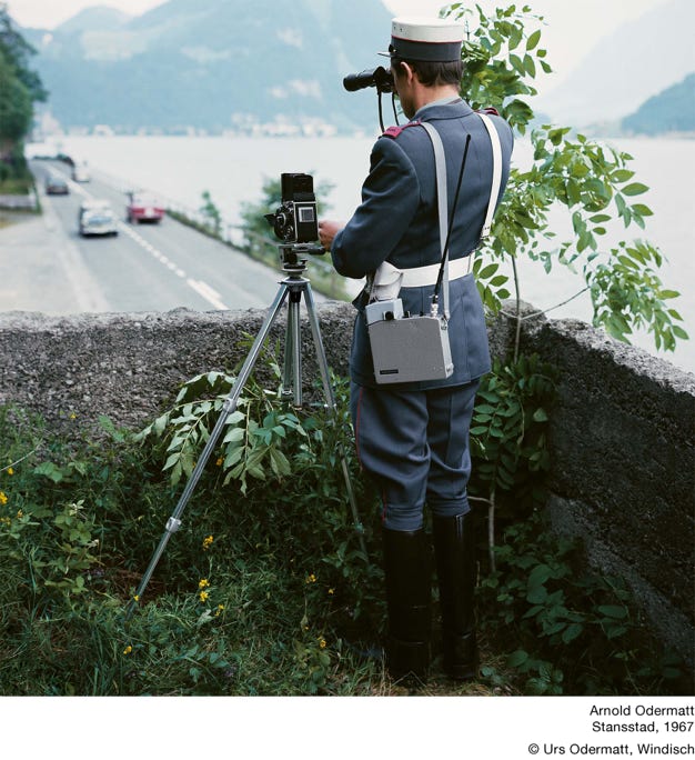 Arnold Odermatt: Stansstad, 1967. Verkehrskontrolle. On Duty, Im Dienst, Polizist, Schweiz